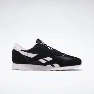 Adidasy Męskie Reebok Classic Nylon Czarne/Białe PL 15GHBQE